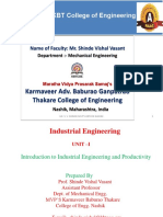 Unit I Industrial Engg - Vishal Shinde