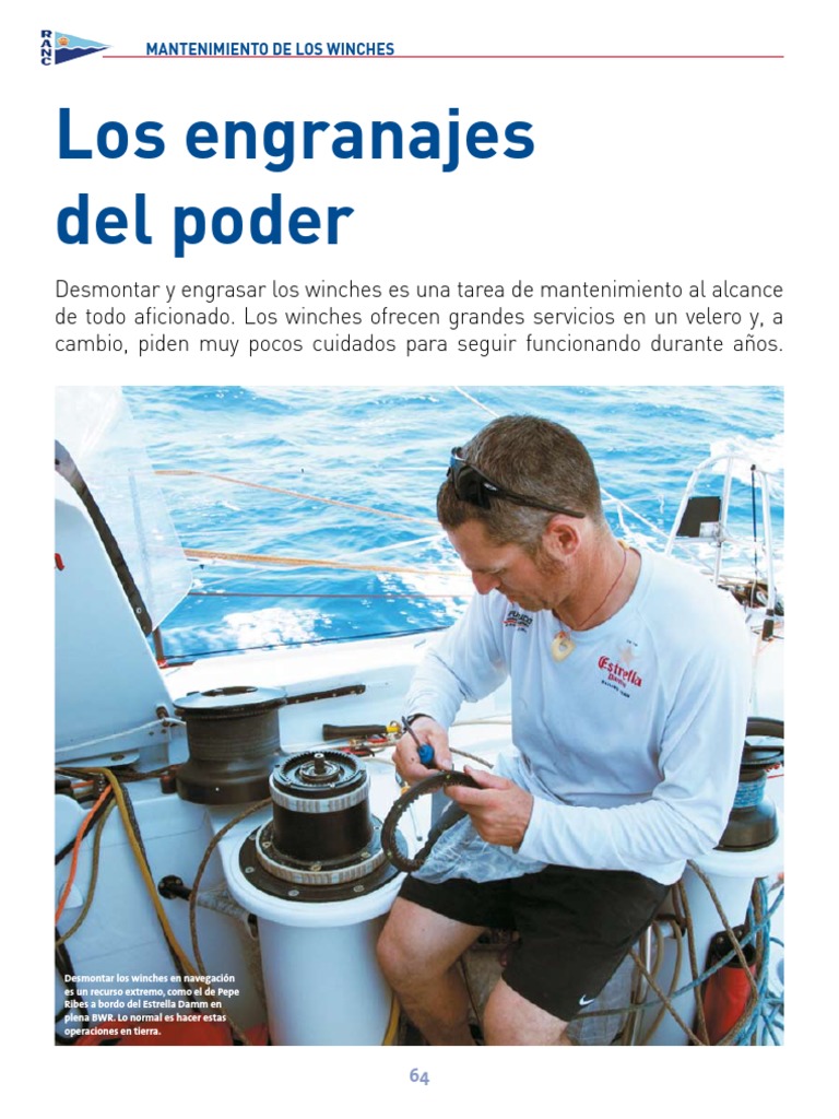 Mantenimiento de Los Winches PDF Engranaje Tornillo