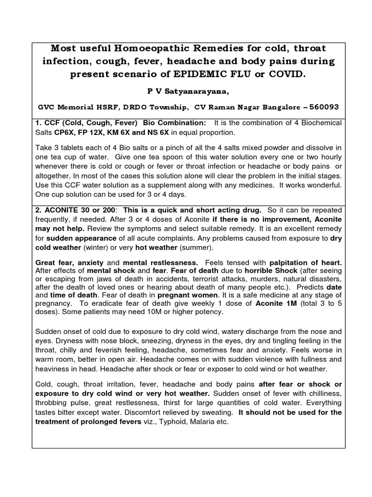 Covid Fevers PDF Cough Common Cold