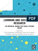 Luhmann and Socio-Legal Research: An Empirical Agenda For Social Systems Theory
