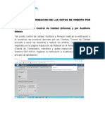 Proceso de Aprobacion (02) Por Auditoria de Las Notas de Credito Por Inventario en Sistema SAP-HANA