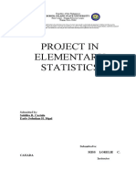 Project in Elementary Statistics: Submitted by