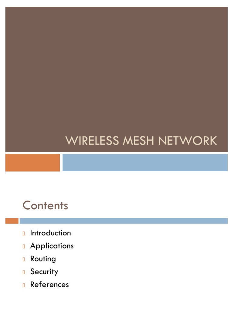 Wireless Mesh Network | PDF | Routing | Computer Network