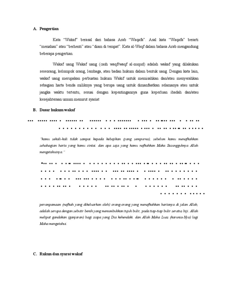 Makalah Wakaf Uang Mas