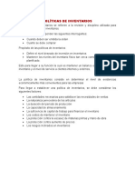 Políticas de inventarios: Tipos, factores y objetivos