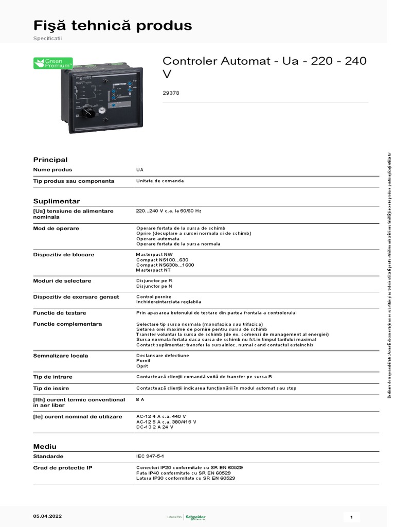 Unitate de Control UA | PDF