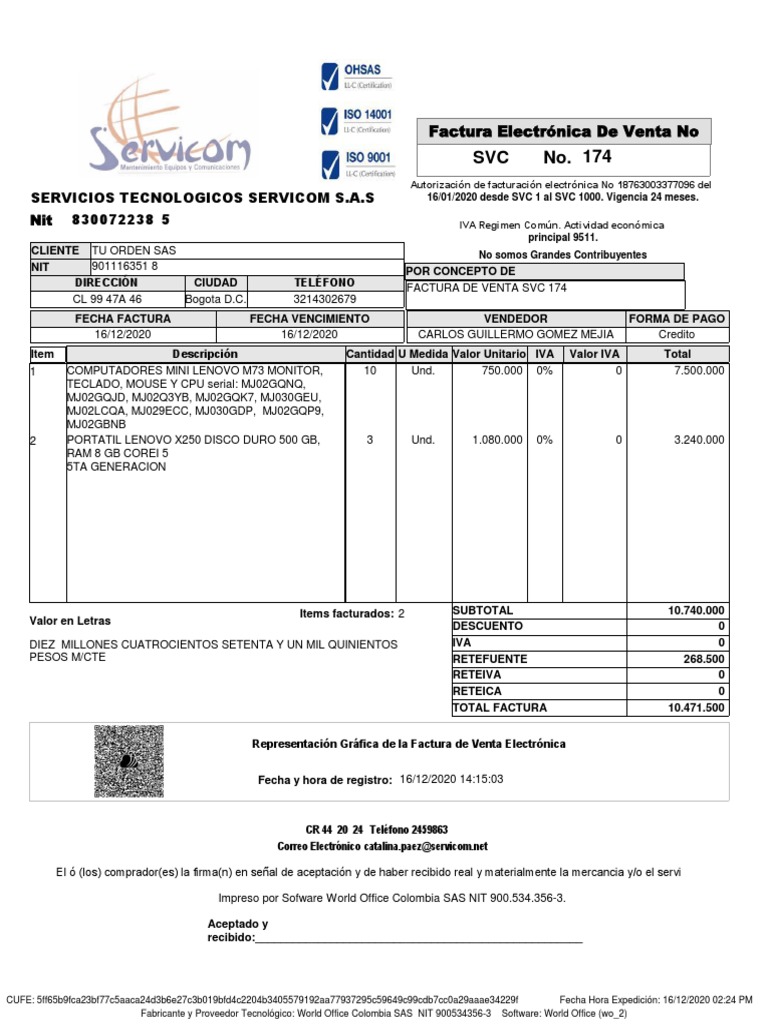 Servicom - Computadores | PDF | Ingeniería Informática | Equipo de oficina
