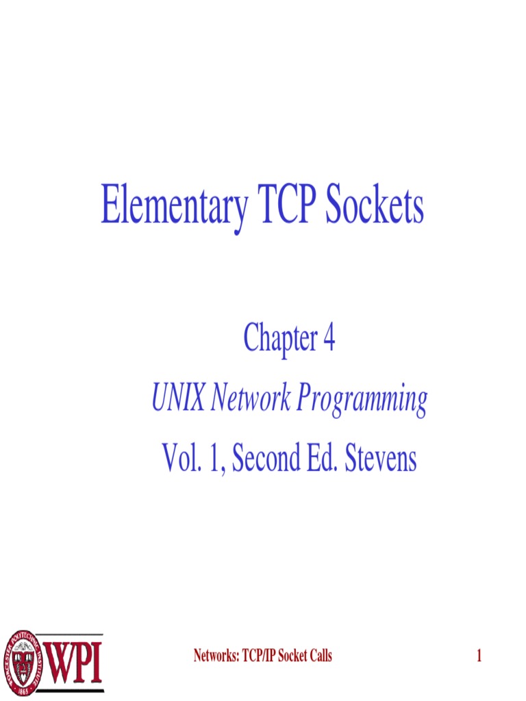 TCP Sockets | PDF | Network Socket | Transmission Control Protocol