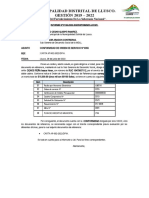 Municipalidad de Llusco informa conformidad de orden de servicio para alquiler de camioneta