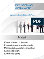 13-14 Konsep Informasi, Pesan & Makna