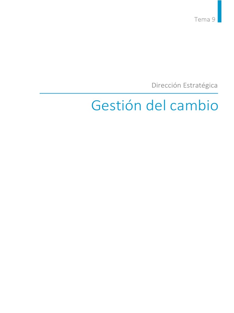 Tema 9 Gestion Del Cambio | PDF | Batalla del somme | Cultura ...