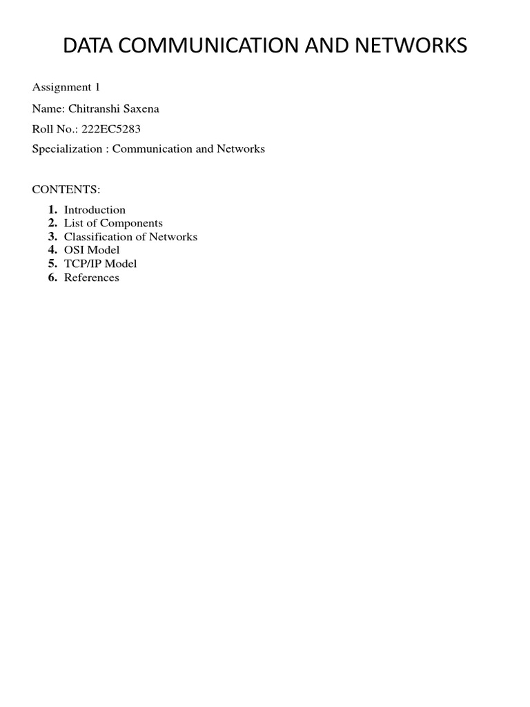 Data Communication and Networks | PDF | Computer Network | Internet