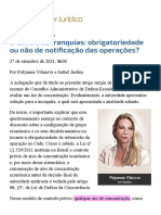 Cade e franquias: grupo econômico inclui rede