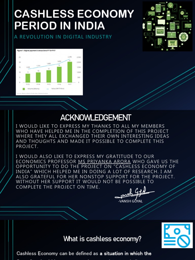 Cashless Economy Period In India Pdf Economies Services Economics