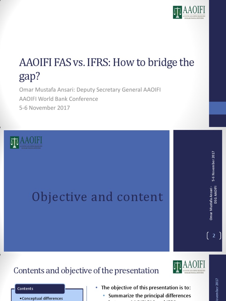 AAOIFI FAS vs. IFRS How To Brigde The Gap Omar Mustafa Ansari | PDF ...