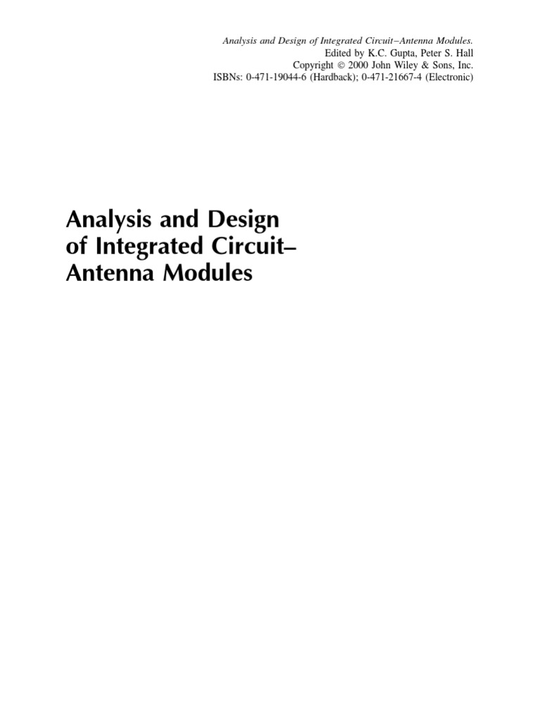 Analysis and Design of Integrated Circuit PDF