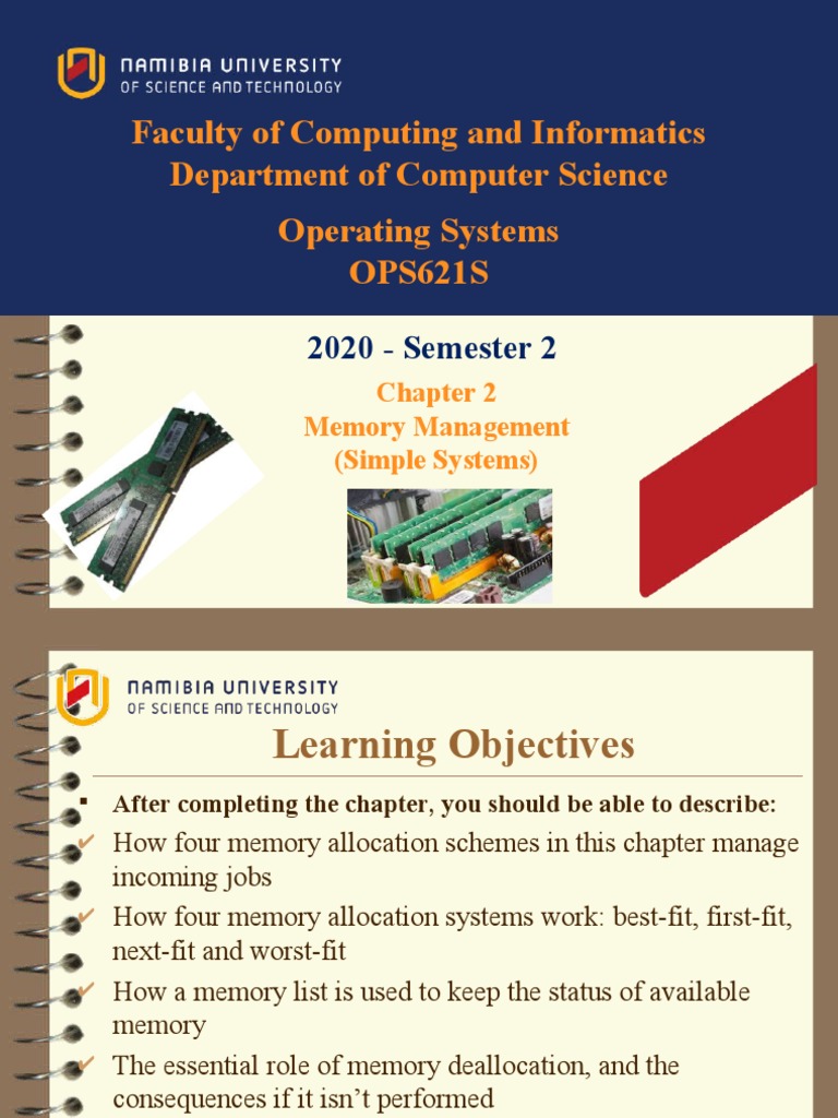 Chapter 2 - Memory Management (Simple Systems) | PDF | Computer Memory ...