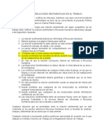 Política de Relaciones en El Trabajo