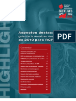 Aspectos destacados de las Guías de la AHA de 2010 para RCP y ACE