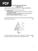 Lovely Professional University Assignment - II: Subject Name: Subject Code: MEC-107