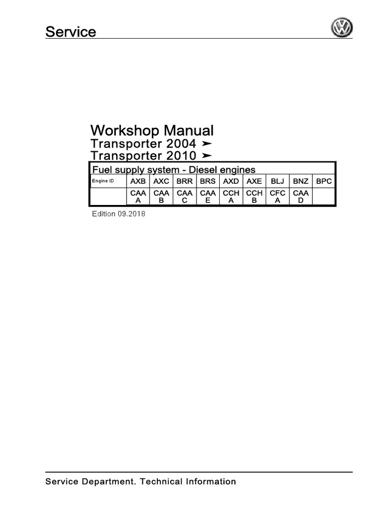 VW t5 Fuel System Diesel Engines Eng PDF Fuel Injection Diesel Engine