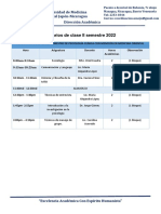 Horarios de Clase Ii Semestre 2022