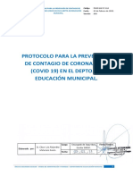 Protocolo Covid 19 Dpto. de Ecucación