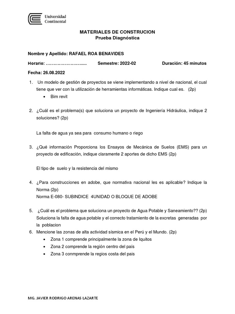 Prueva 2 Rafael Roa | PDF | Ciencia y matemáticas | Tecnología