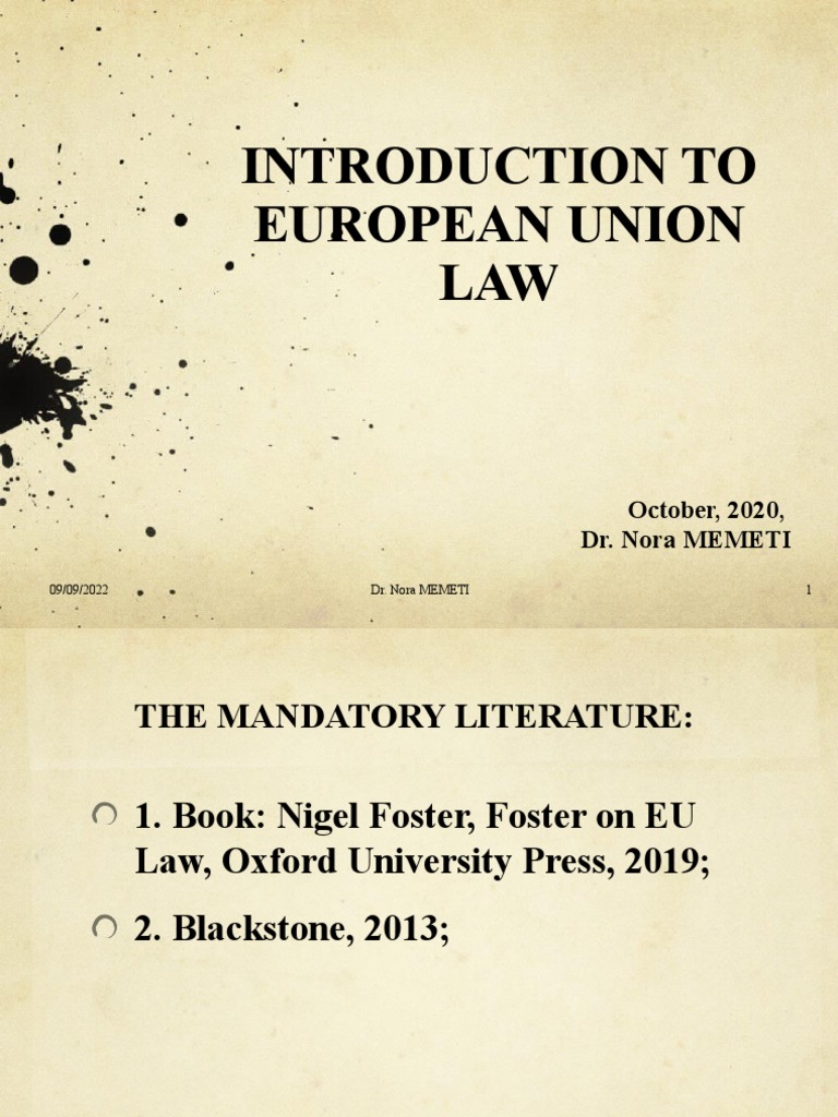 Introduction to EU Law and Brexit | PDF | European Union | European ...