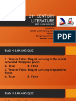 Lam Ang Quiz