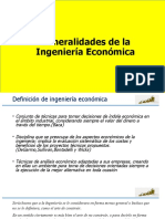 Sesión 1, Generalidades de La Ingeniería Económica