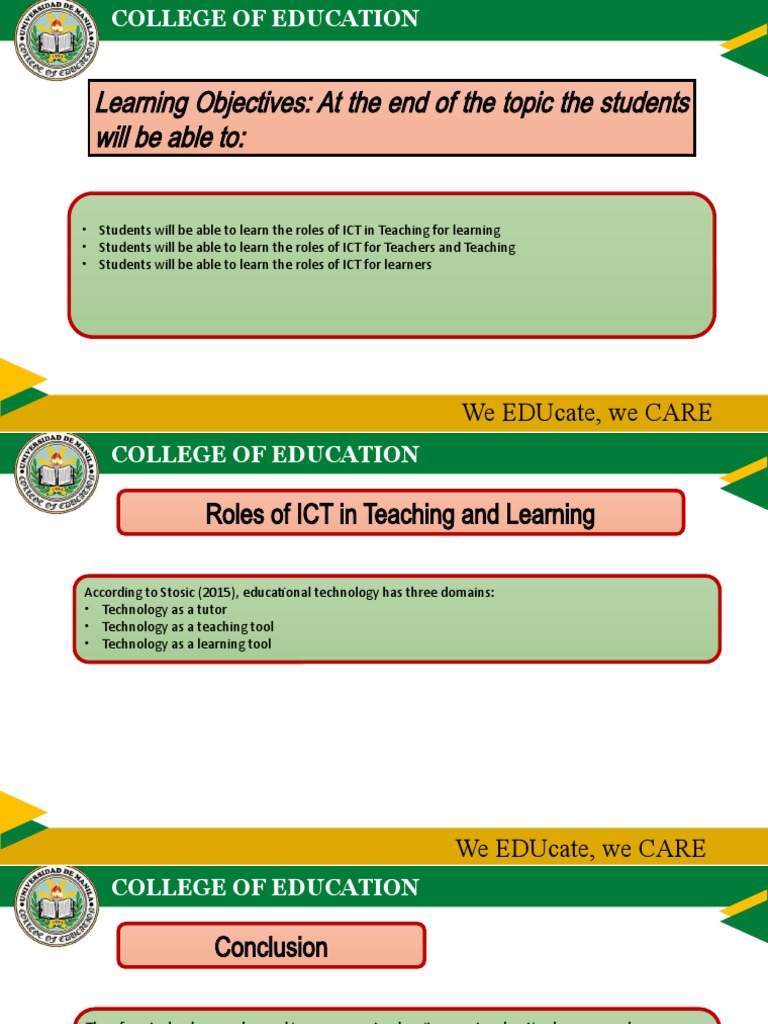 Roles of ICT in Education Explained | PDF | Art | Computers