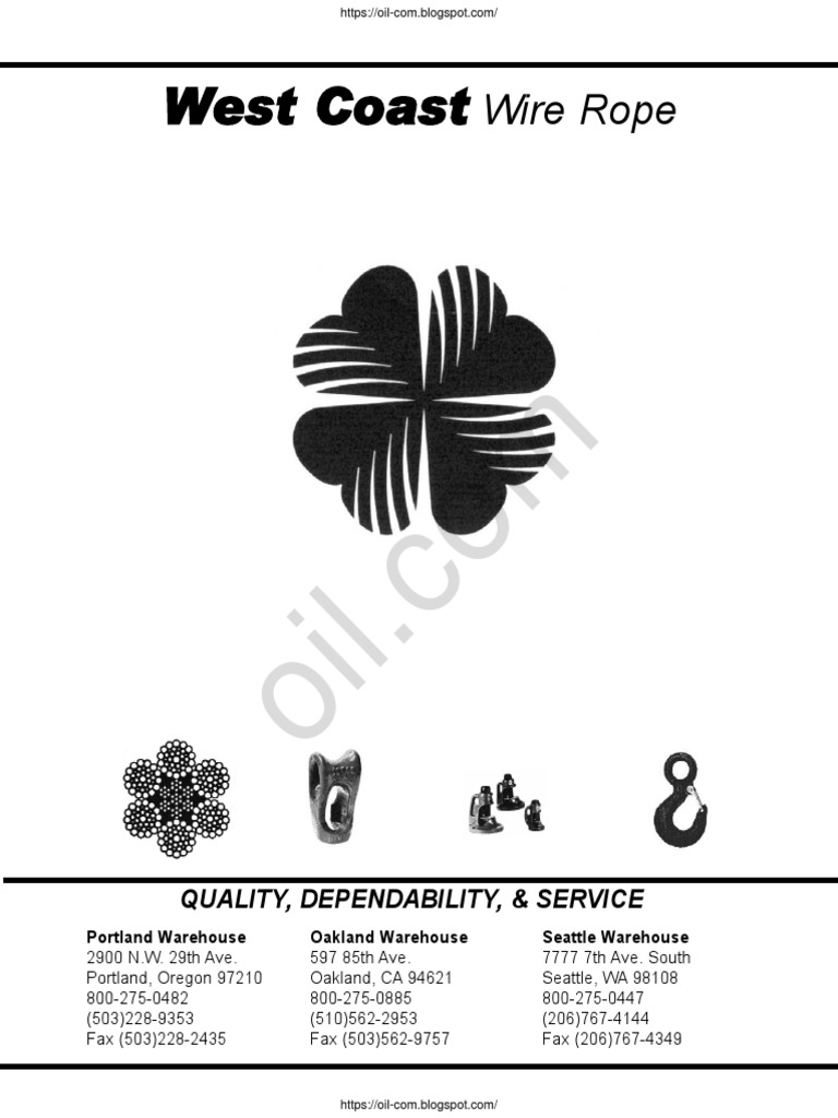 cat Westcoast Wire Rope& Rigging Download Free PDF Rope Wire