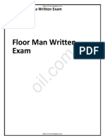 Floor Man Written Exam