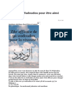 Zikr de Ya Wadoudou Pour Être Aimé