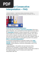 All About Consecutive Interpretation