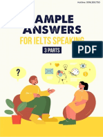 Sample Answers For Ielts Speaking 3 Parts