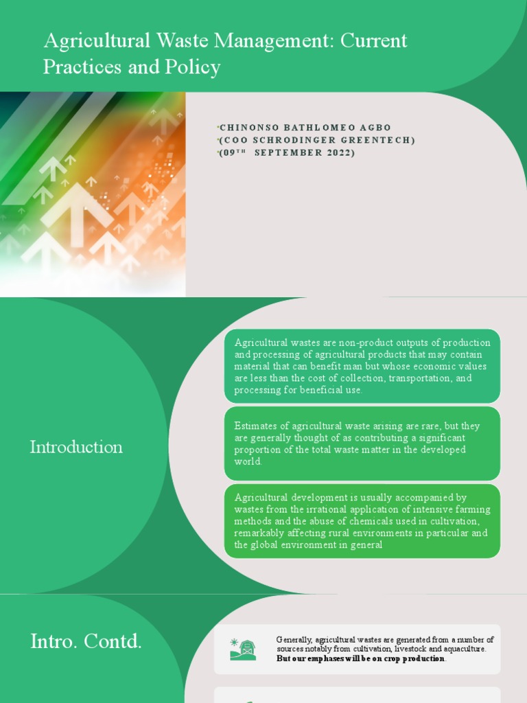 Agricultural Waste Management PDF Agriculture Fertilizer