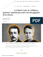 Albert Einstein y Marie Curie, La "Sublime y Perenne" Amistad Que Unió A Los Dos Gigantes de La Ciencia - BBC News Mundo