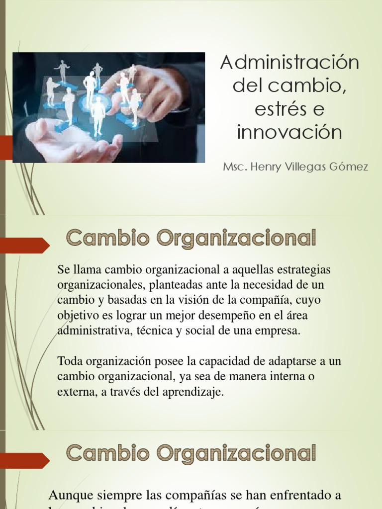 Estrategias de Cambio Organizacional | PDF | Estrés (biología ...