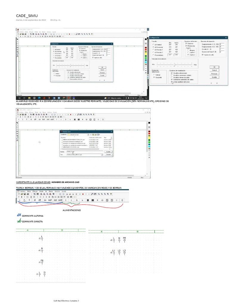Guía de Simulación Eléctrica CAD | PDF | Corriente eléctrica ...