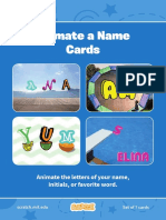 Animate A Name Cards