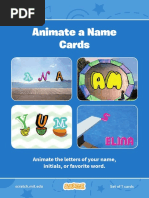 Animate A Name Cards