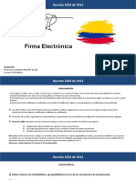 Firma Electrónica: Decreto 2364 de 2012