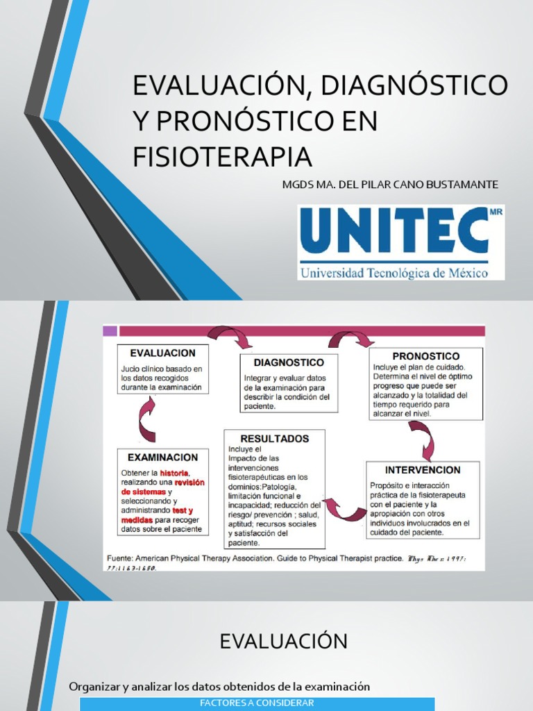 Evaluación, Diagnóstico y Pronóstico en Fisioterapia PDF Terapia