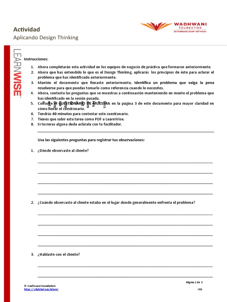 NEW Aplicando El Design Thinking - Documento de Estudiante | PDF