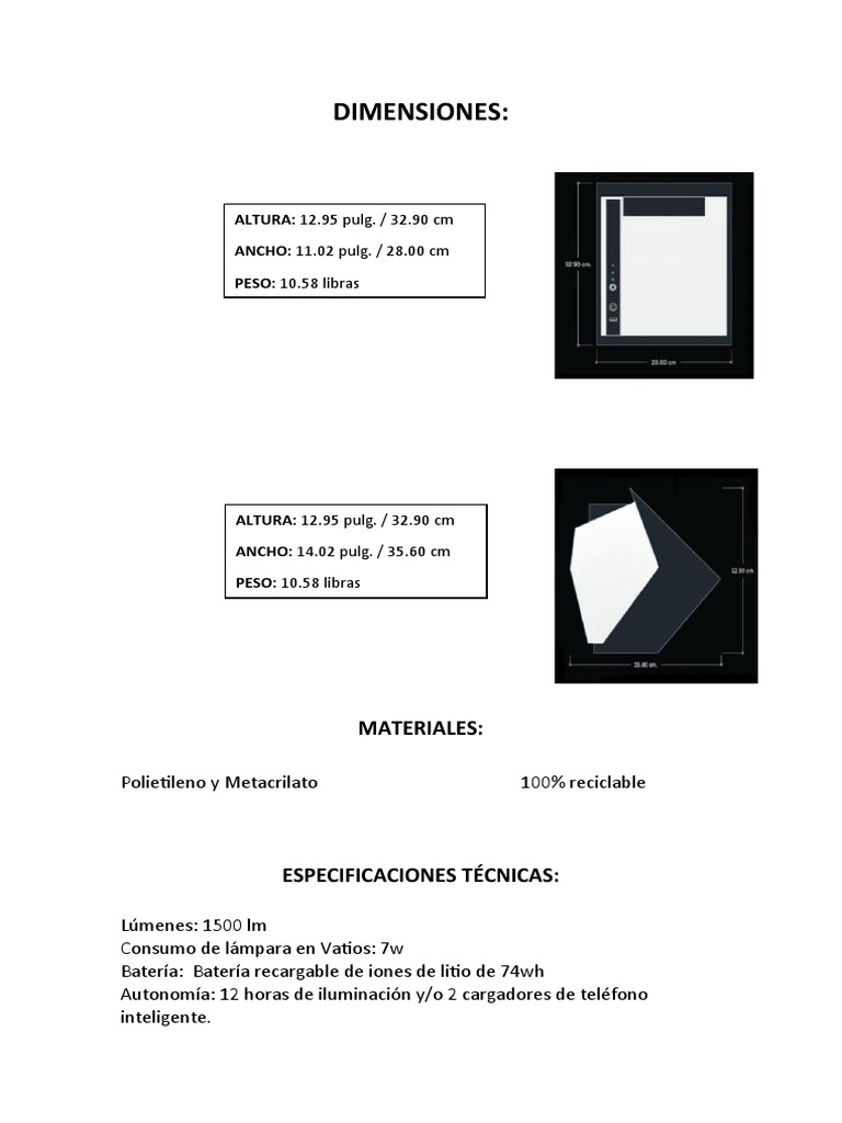 Dimensiones Alinti | PDF