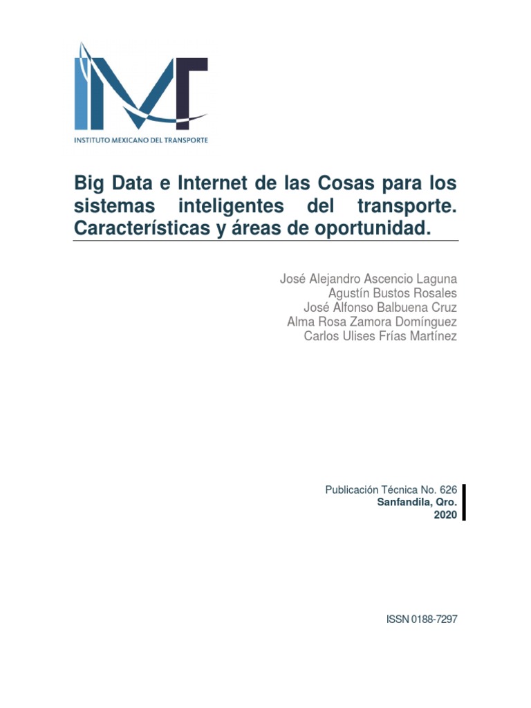 Big Data y IoT en Transporte Inteligente | PDF | Internet de las Cosas ...