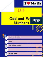 L1.1Odd and Even Numbers  