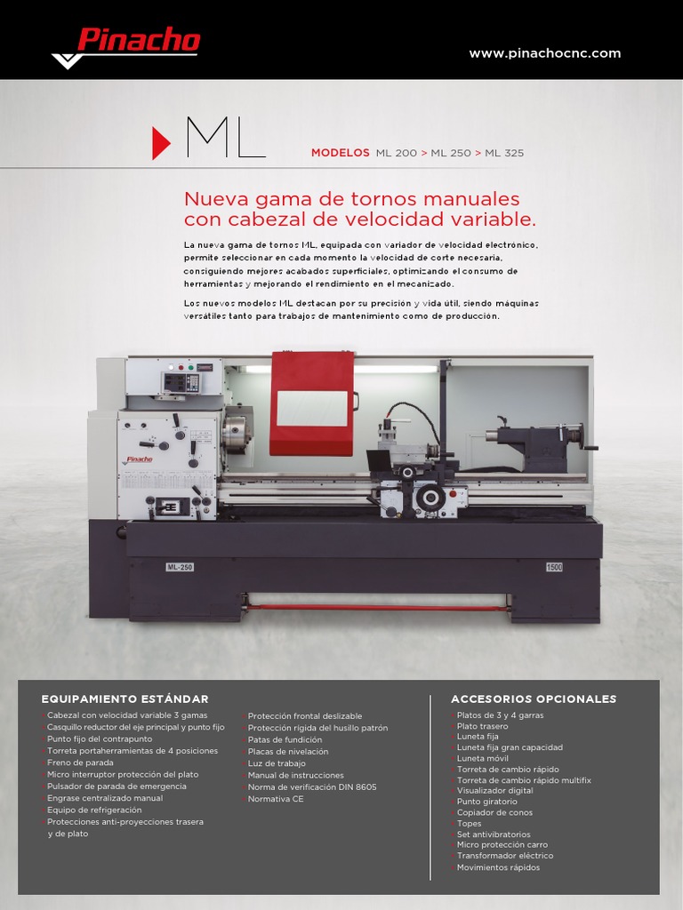 Pinacho ML 22 | PDF | Herramientas | Mecanizado